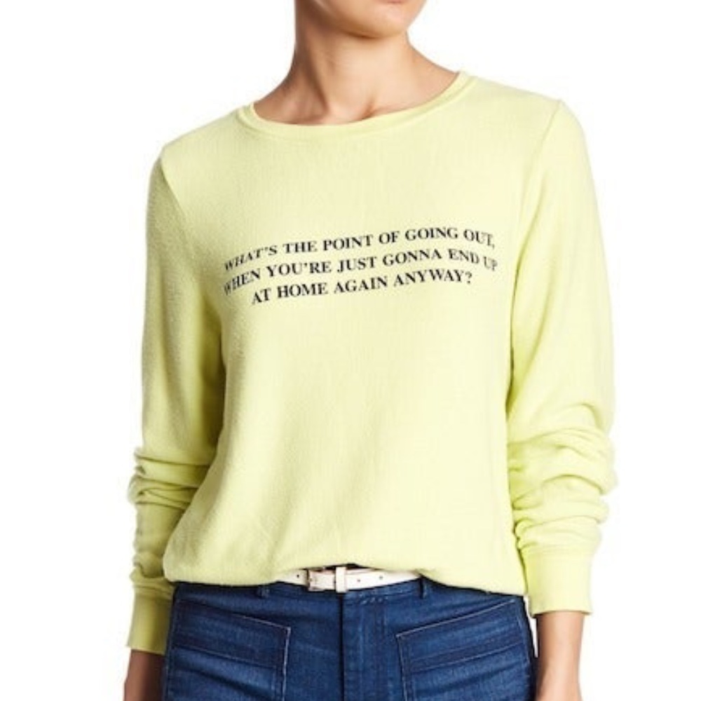 WILDFOX Women's Quarantine Sweatshirt Top BBJ New w/Tags